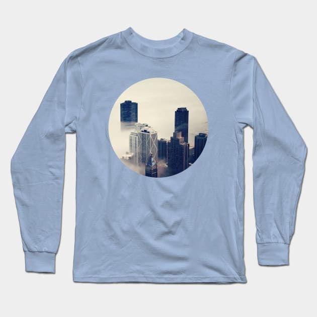 Chicago Cityscape Long Sleeve T-Shirt by CameraCHI